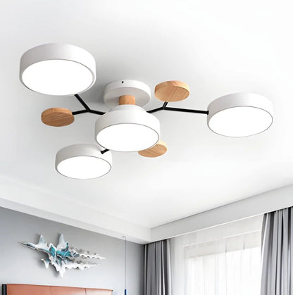 Contemporary LED Flush Mount Ceiling Fixture - Modern Bright Light