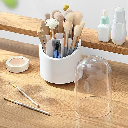 360° Rotating Makeup and Office Supply Organizer with Lid