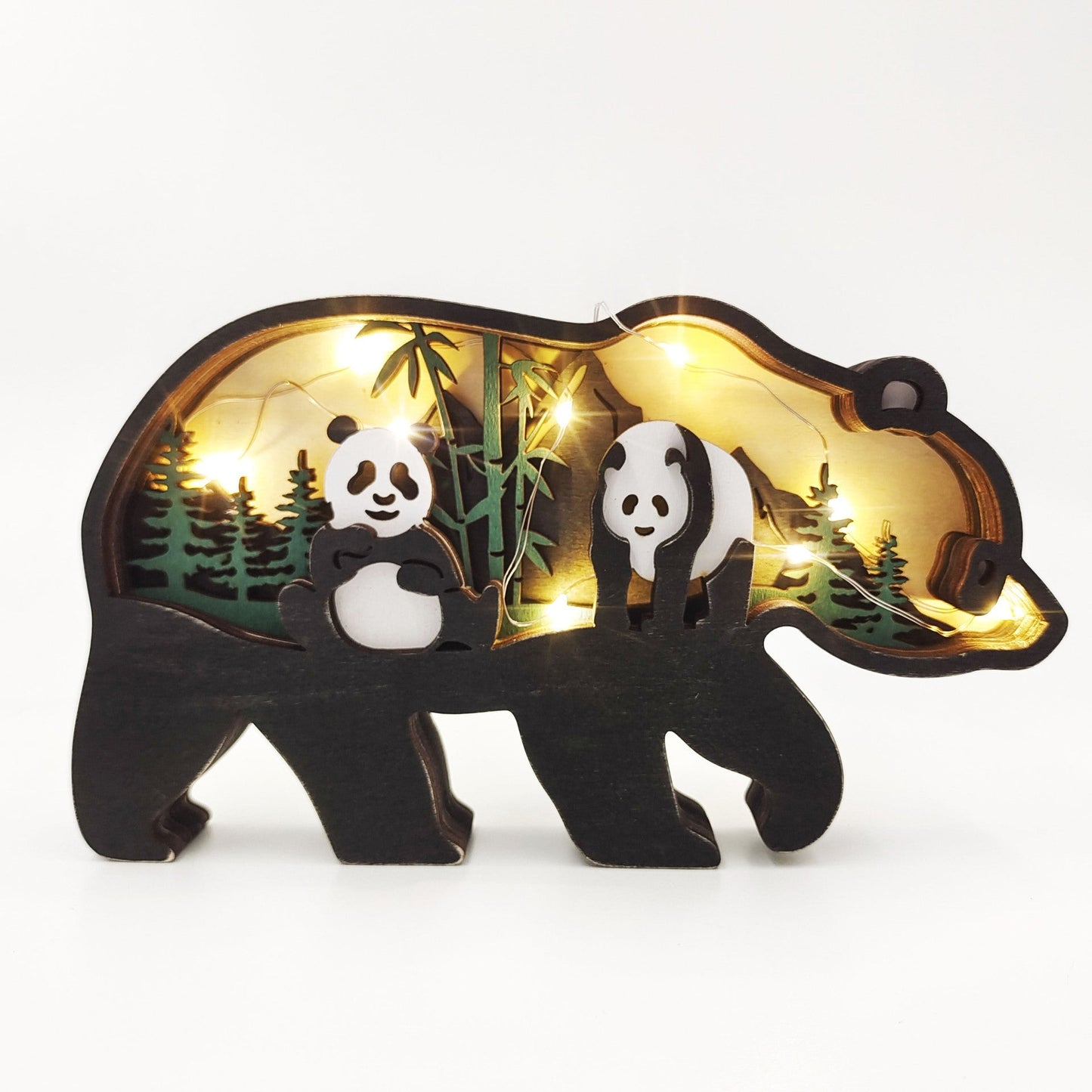 Artisan 3D Wooden Animal Sculpture Gift for Home Decor