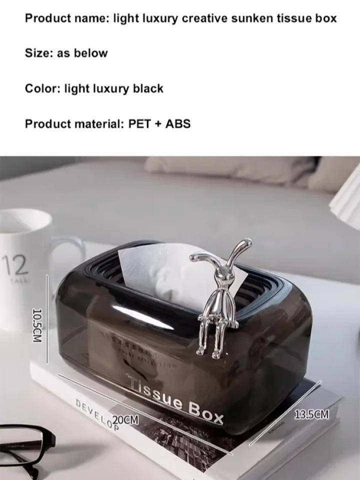 Elegant Clear Tissue Organizer Box