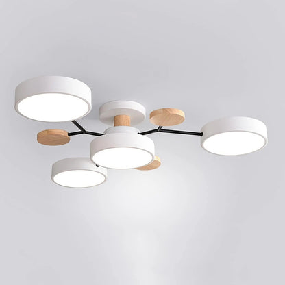 Contemporary LED Flush Mount Ceiling Fixture - Modern Bright Light