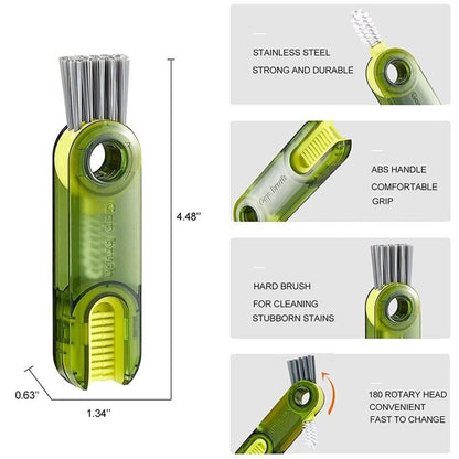 Triple-Function Bottle Gap Cleaner Brush Set