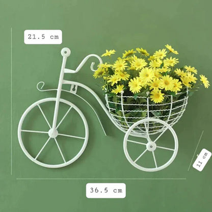 Wall-Mounted Bicycle Basket Holder