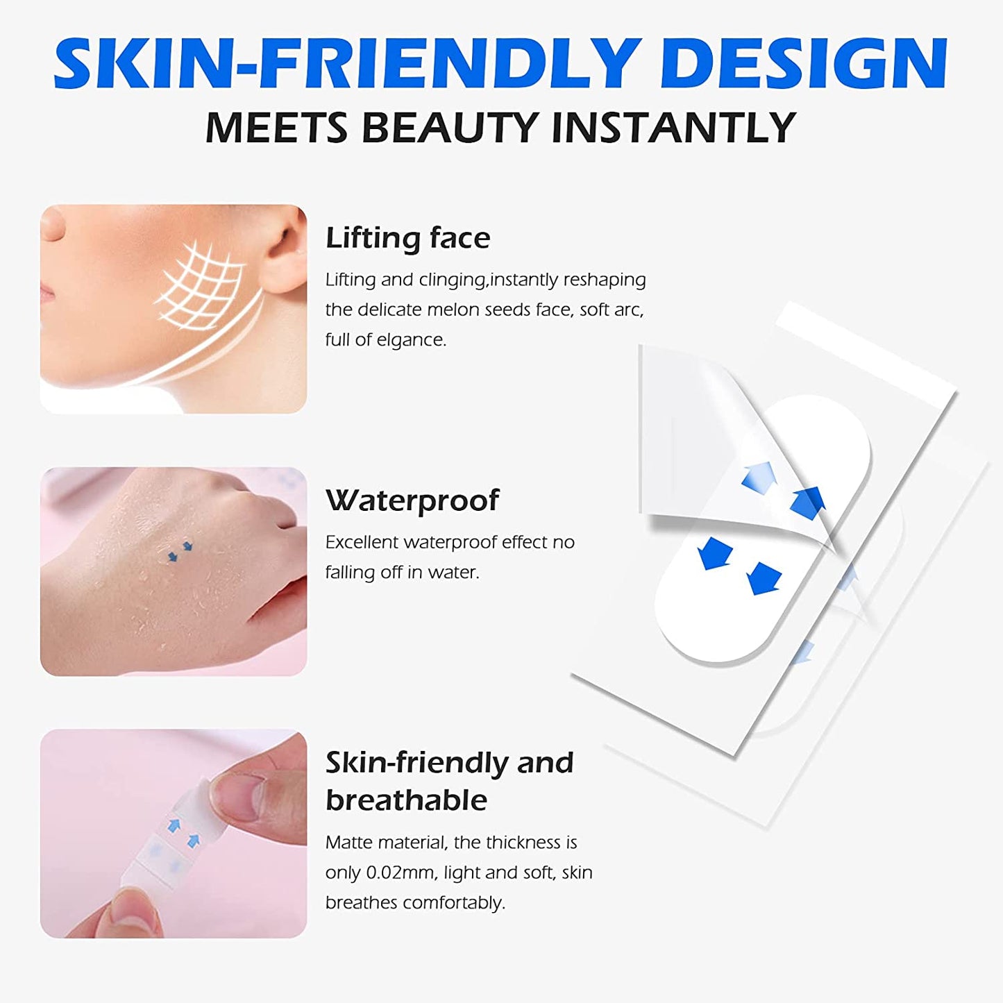 Instant V-Shape Facial Lift Stickers for a Youthful Glow