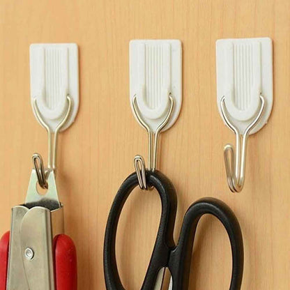 Set of 6 Versatile Adhesive Wall Hooks by FlexiHang