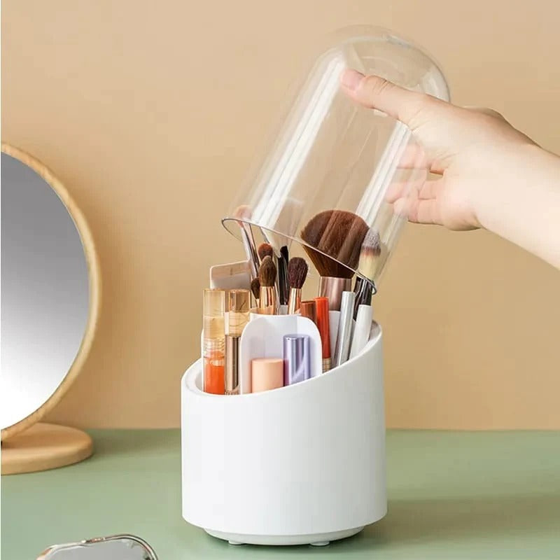 360° Rotating Makeup and Office Supply Organizer with Lid