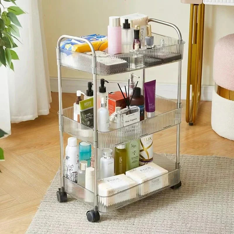 Space-Saving Rolling Storage Cart with Versatile Uses