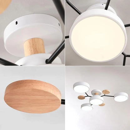 Contemporary LED Flush Mount Ceiling Fixture - Modern Bright Light