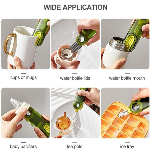 Triple-Function Bottle Gap Cleaner Brush Set
