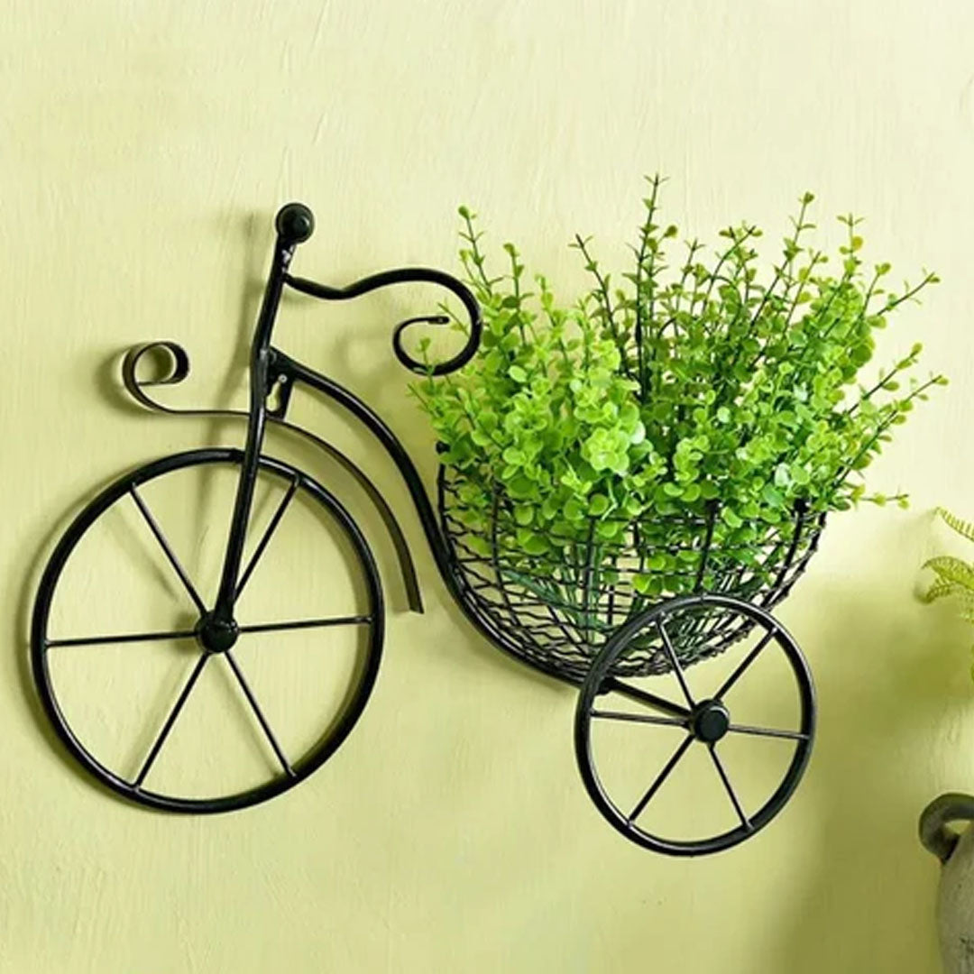 Wall-Mounted Bicycle Basket Holder
