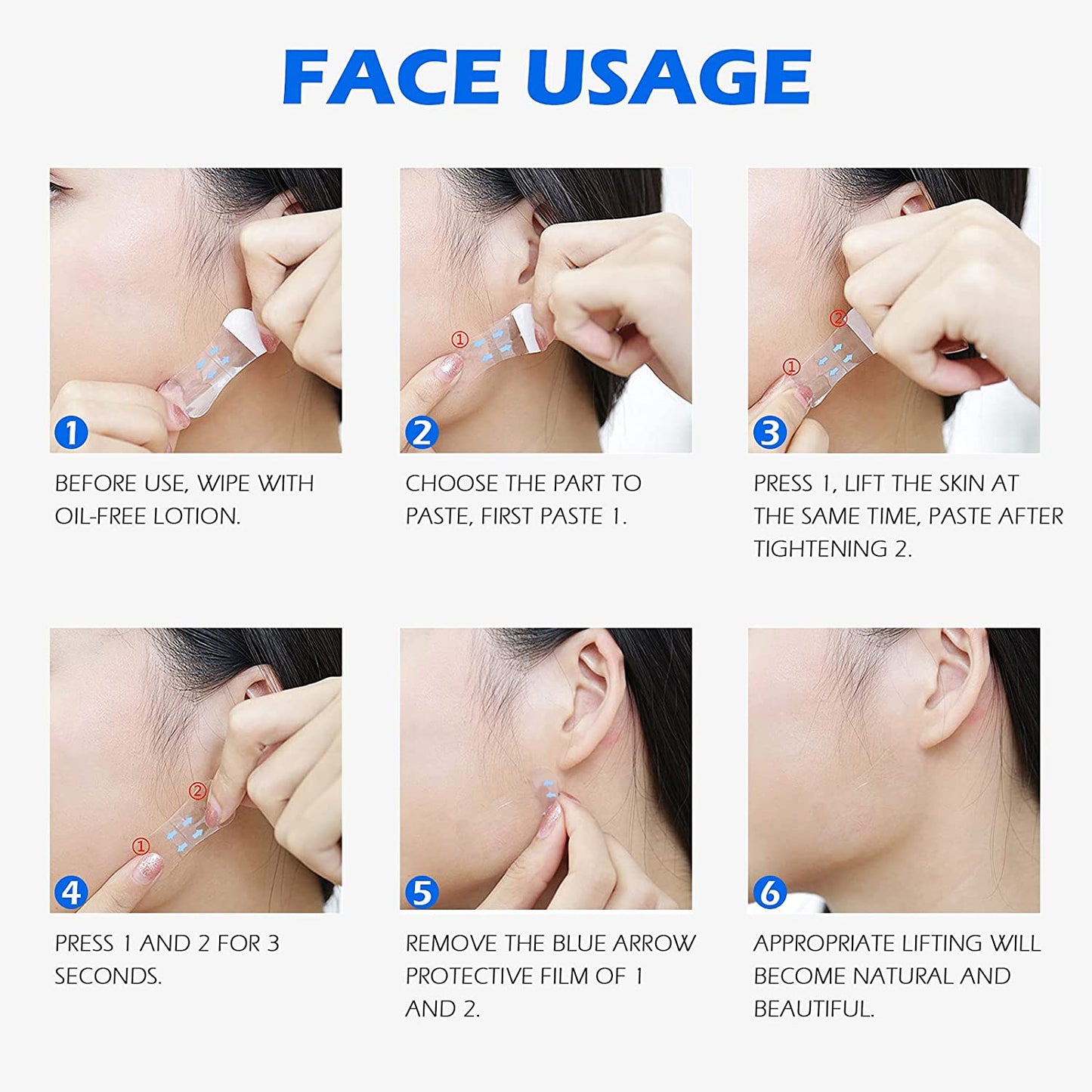 Instant V-Shape Facial Lift Stickers for a Youthful Glow