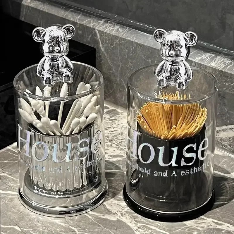 Toothpick Holder Jar in Bear Design