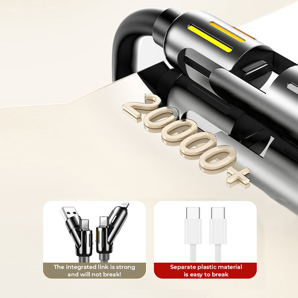 4-in-1 USB C Cable - 240W Fast Charging Solution