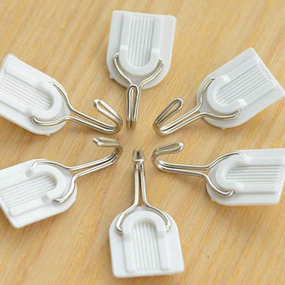 Set of 6 Versatile Adhesive Wall Hooks by FlexiHang