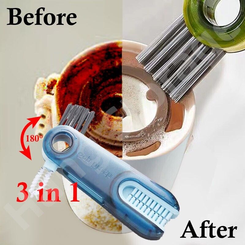 Triple-Function Bottle Gap Cleaner Brush Set