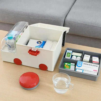 Portable Medicine Box in Ambulance Shape