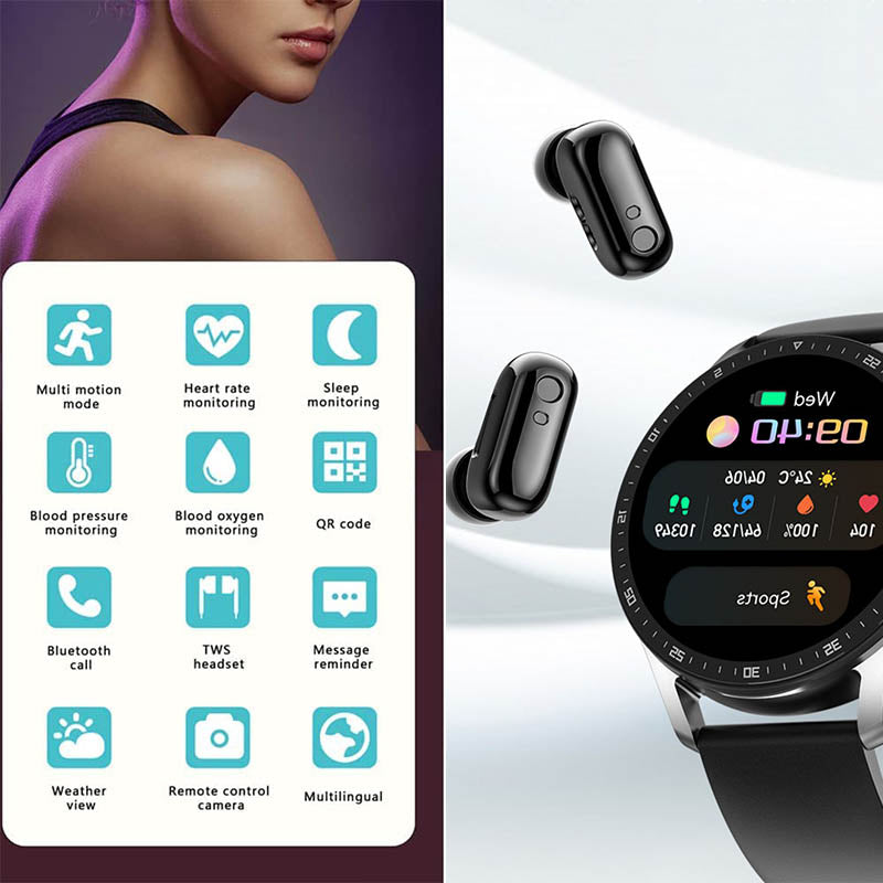 Smartwatch with Headphones - DuoSync Model
