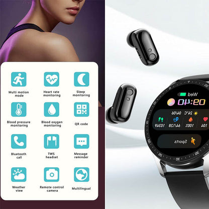 Smartwatch with Headphones - DuoSync Model