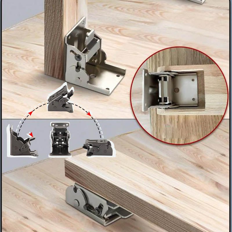 Corrosion-Resistant Invisible Connector with 90 Degrees Self-Locking Hinge