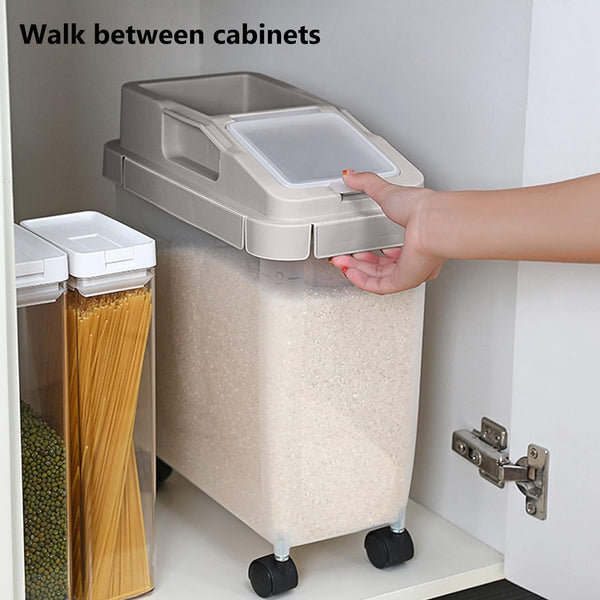 10Kg Food Storage Bin with Easy-Glide Wheels
