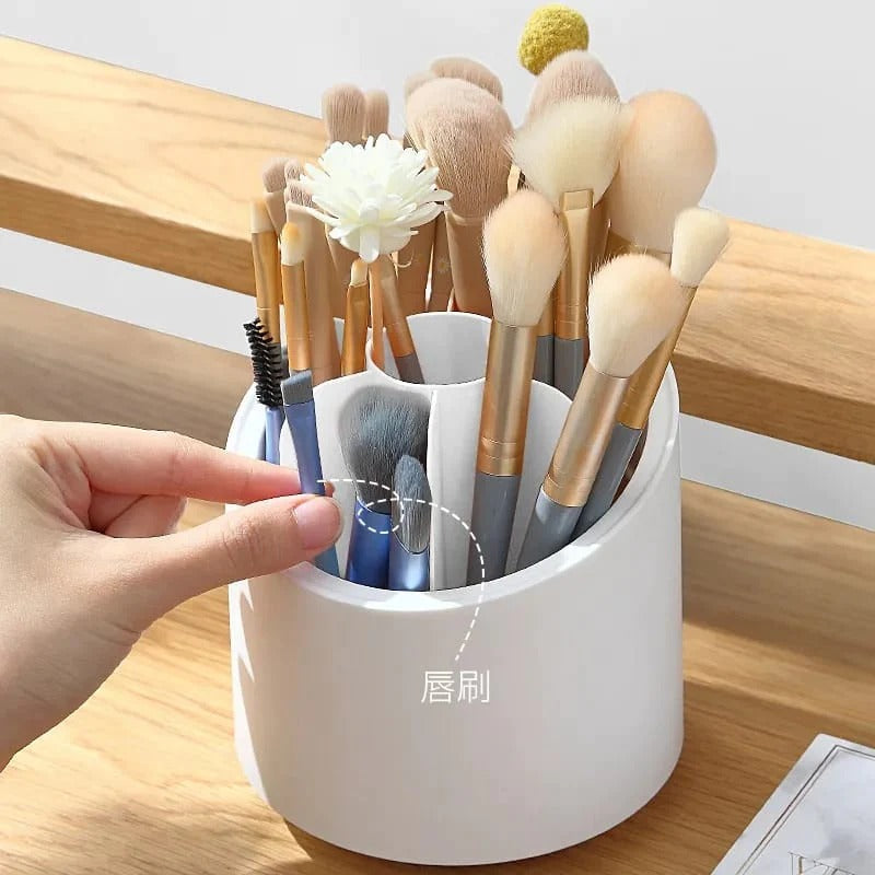 360° Rotating Makeup and Office Supply Organizer with Lid