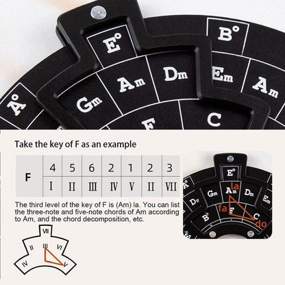 Guitar Music Theory Wheel - Circle of Fifths Disk