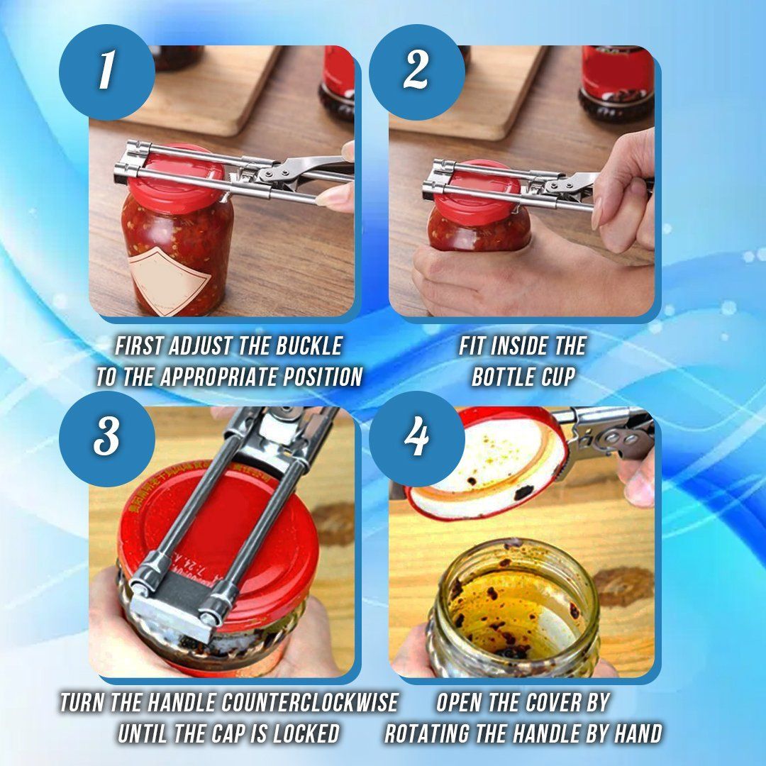 Versatile Stainless Steel Jar & Bottle Opener for Effortless Use