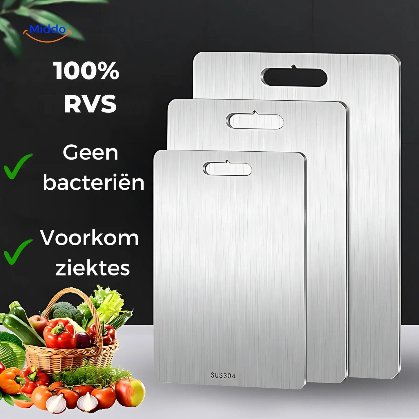 RVS Cutting Board | Protect Against Microplastics and Bacteria!