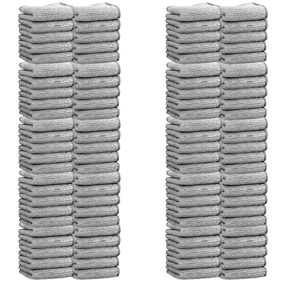 Double-Layer Silver Fiber Dishcloths - Steel Wire Cleaning Cloths for Kitchen