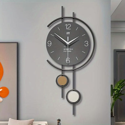 Scandinavian Minimalist Wall Clock with Quiet Iron Frame Design