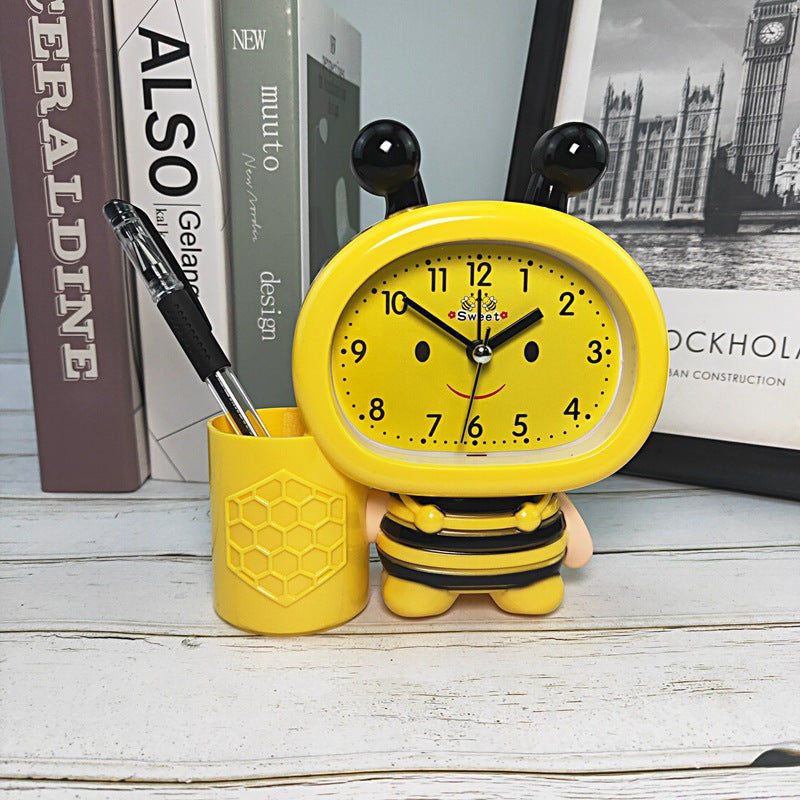 Desk Organizer with Alarm Clock and Pen Holder