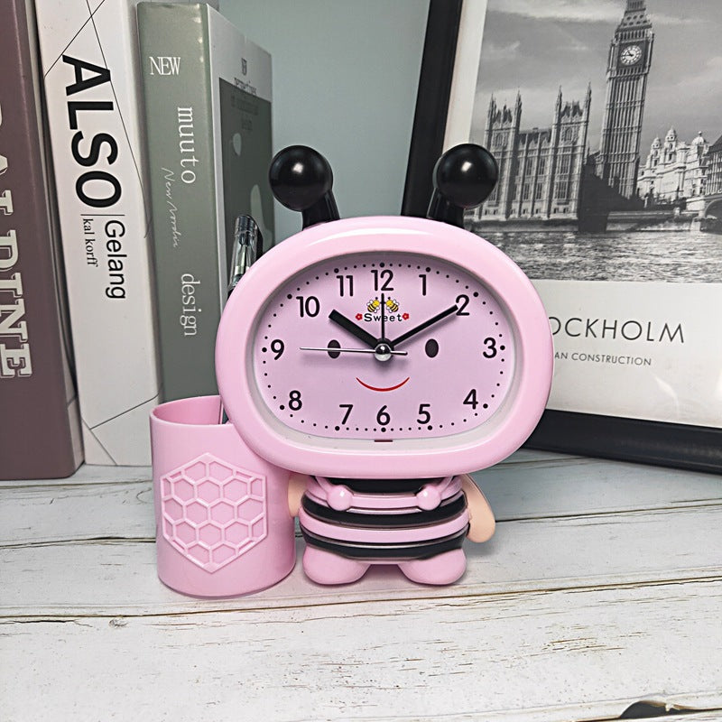 Desk Organizer with Alarm Clock and Pen Holder