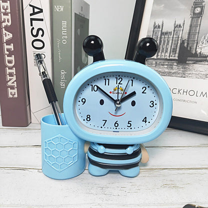 Desk Organizer with Alarm Clock and Pen Holder