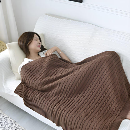 Cozy Cotton Cable Knit Blanket for Ultimate Comfort