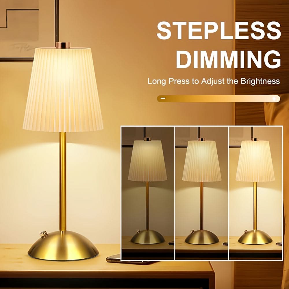 Rechargeable Accent Lamp with Ruffled Design