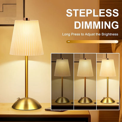 Rechargeable Accent Lamp with Ruffled Design