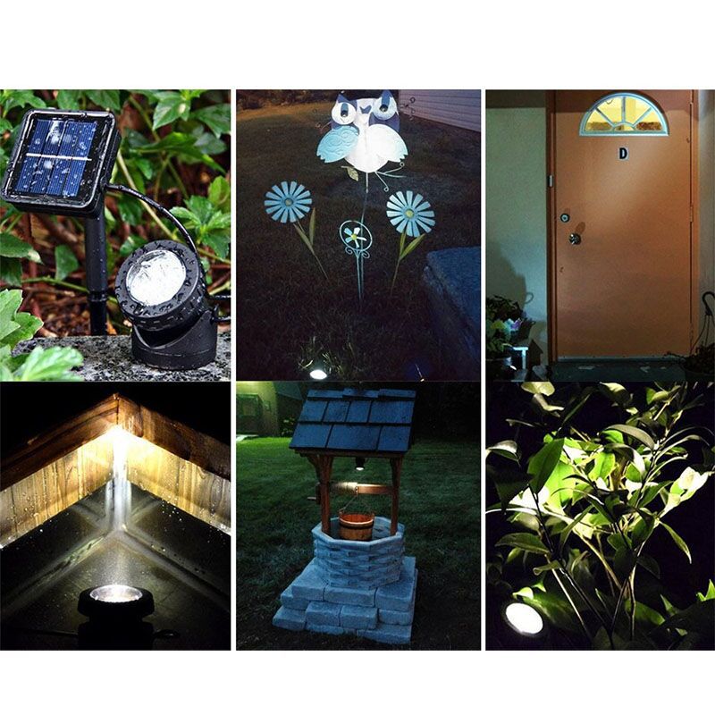 Landscape Spotlight with Adjustable Solar LED and External Photovoltaic Panel