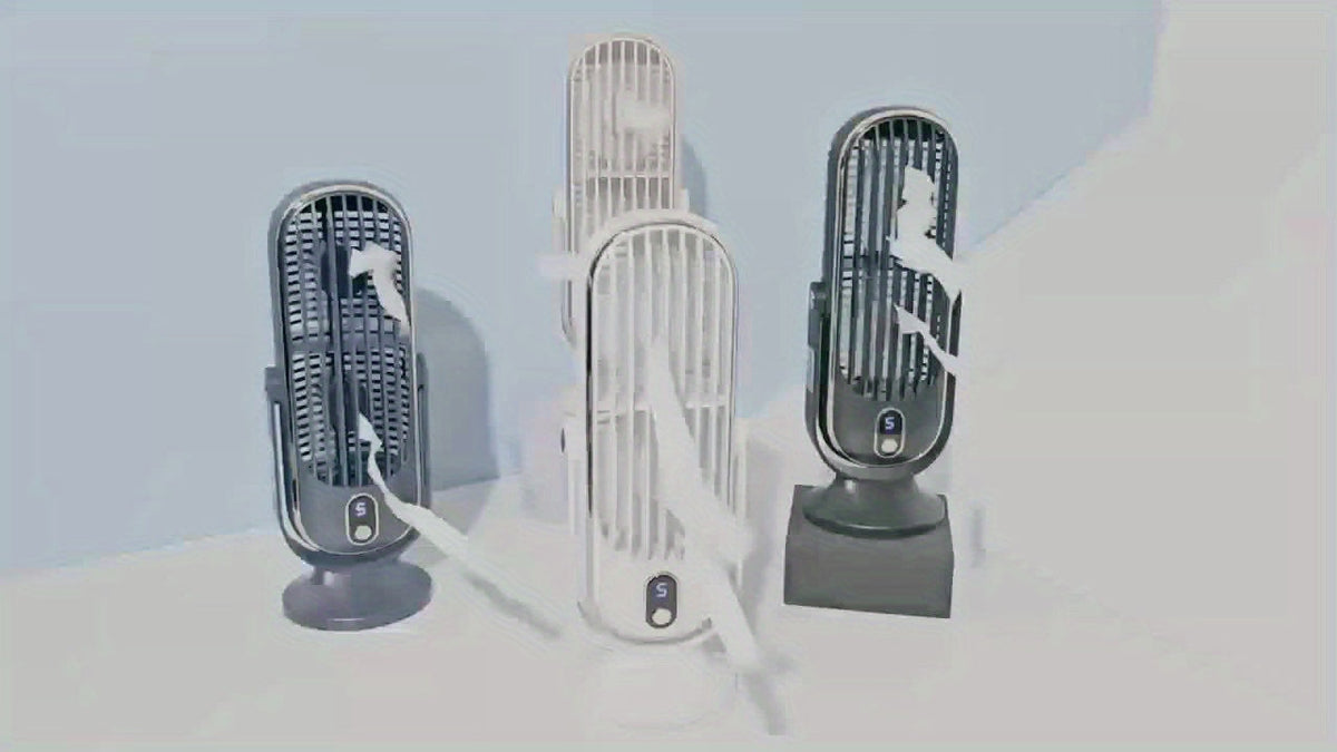 Compact 5-Speed Air Circulator & USB Desk Fan with Battery