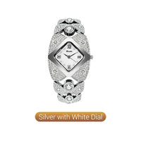 Silver with White Dial