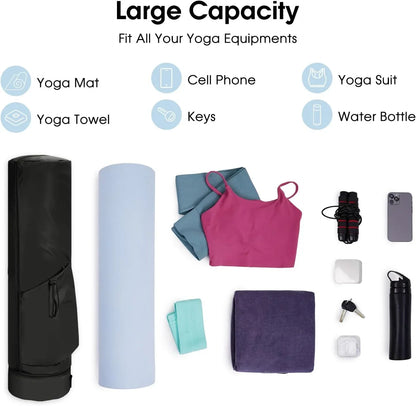 Stylish Yoga Mat Bag with Water Bottle Compartment