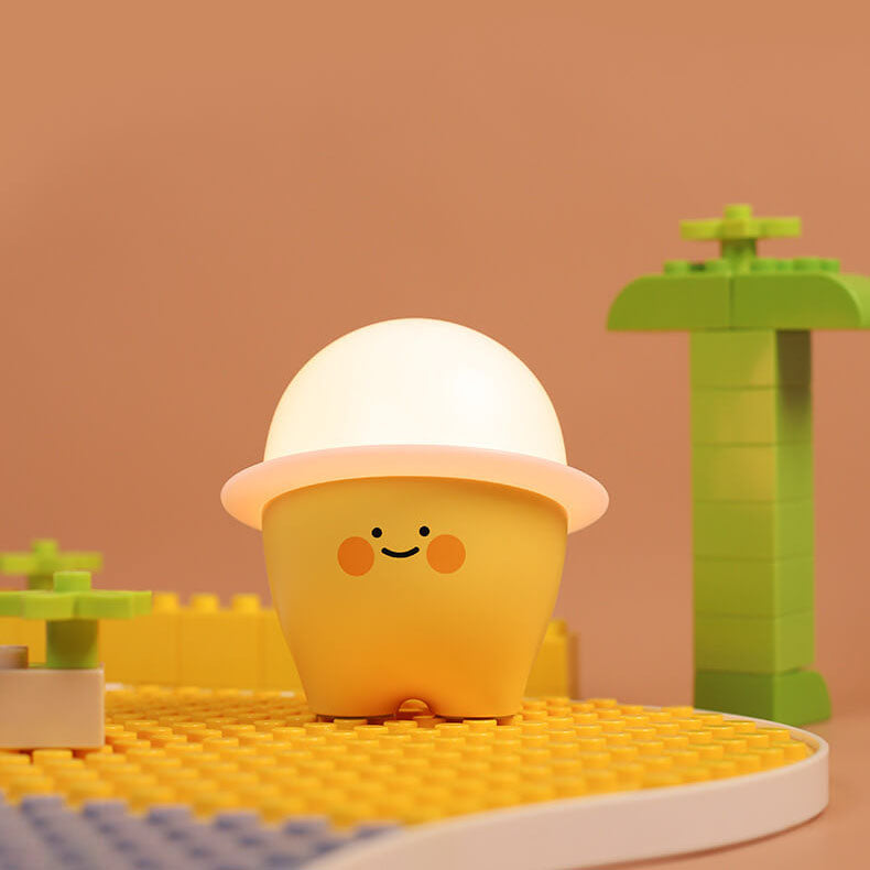 Cute Emoji LED Night Light – Artistic Silicone Bedside Lamp