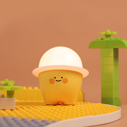 Cute Emoji LED Night Light – Artistic Silicone Bedside Lamp