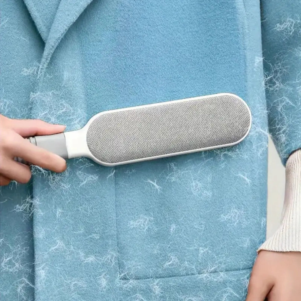 QuickClean Dual-Sided Lint Brush for Effortless Hair Removal