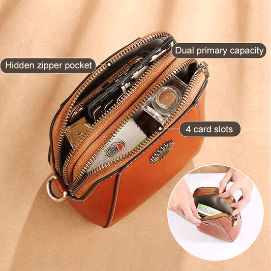 Chic Crossbody Bag with Coordinated Shell Accents