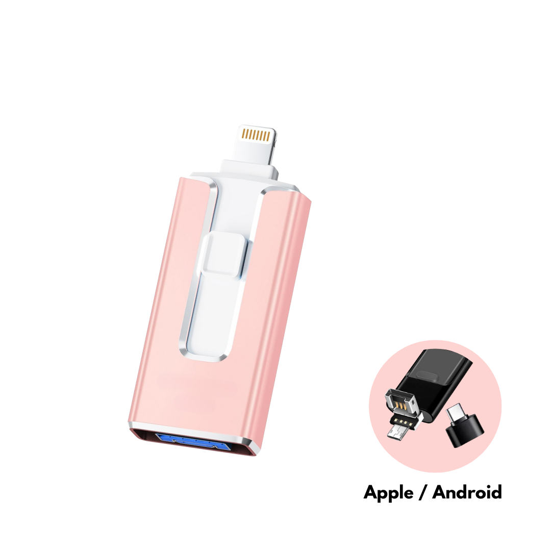4-in-1 Backup USB Stick | Direct Transfer from Phone to USB