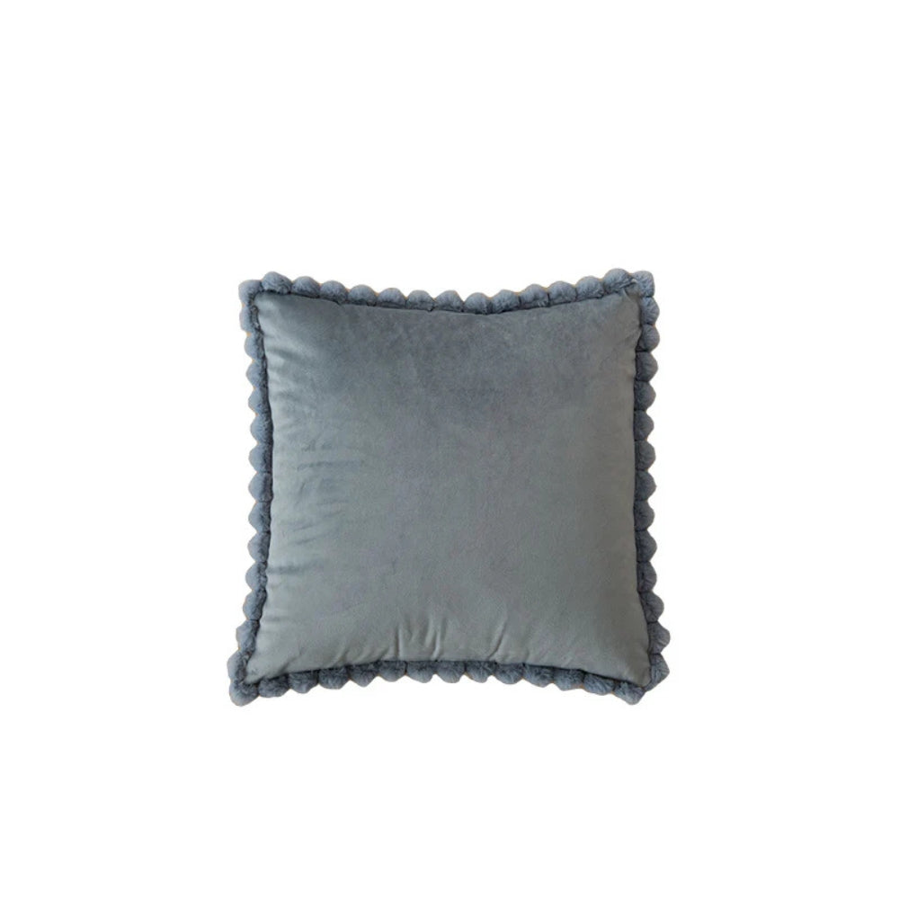 Chic Velvet Cushion Cover with Fun Trim