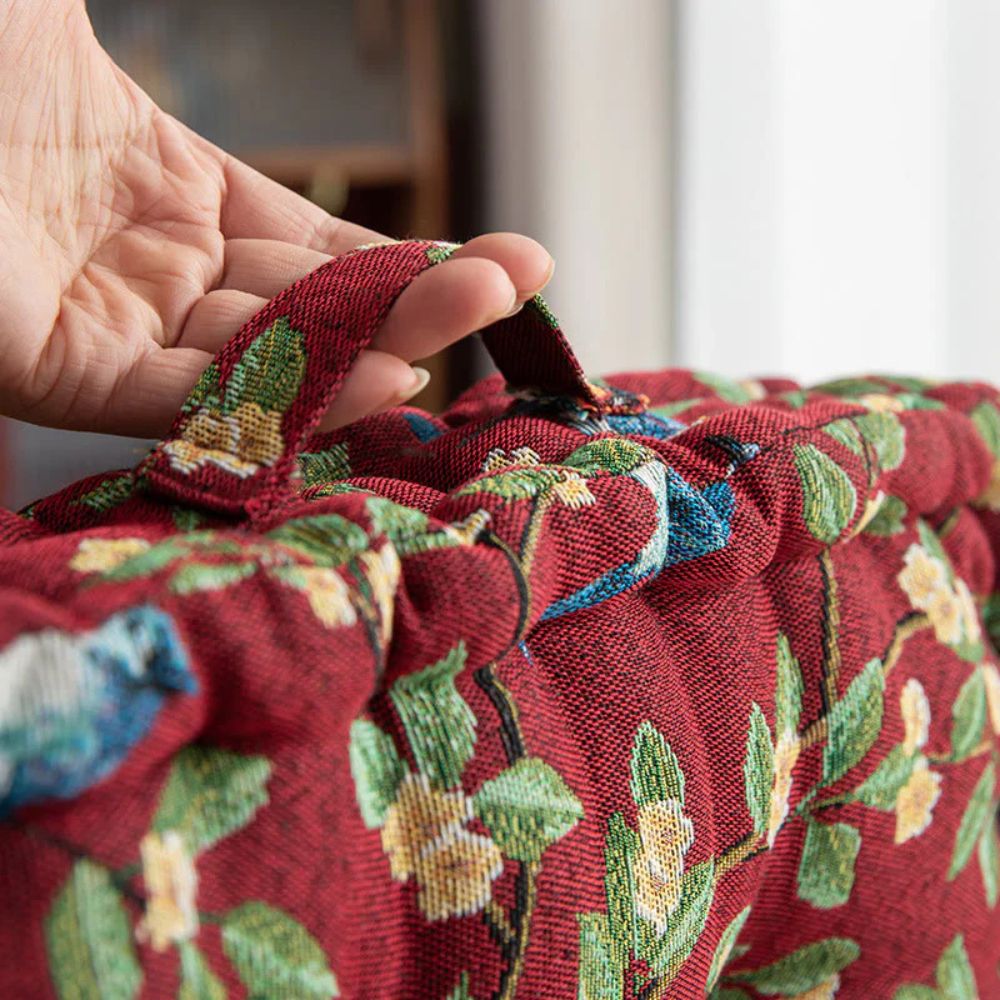 Charming Avian Leaf Seat Pad for Cozy Comfort