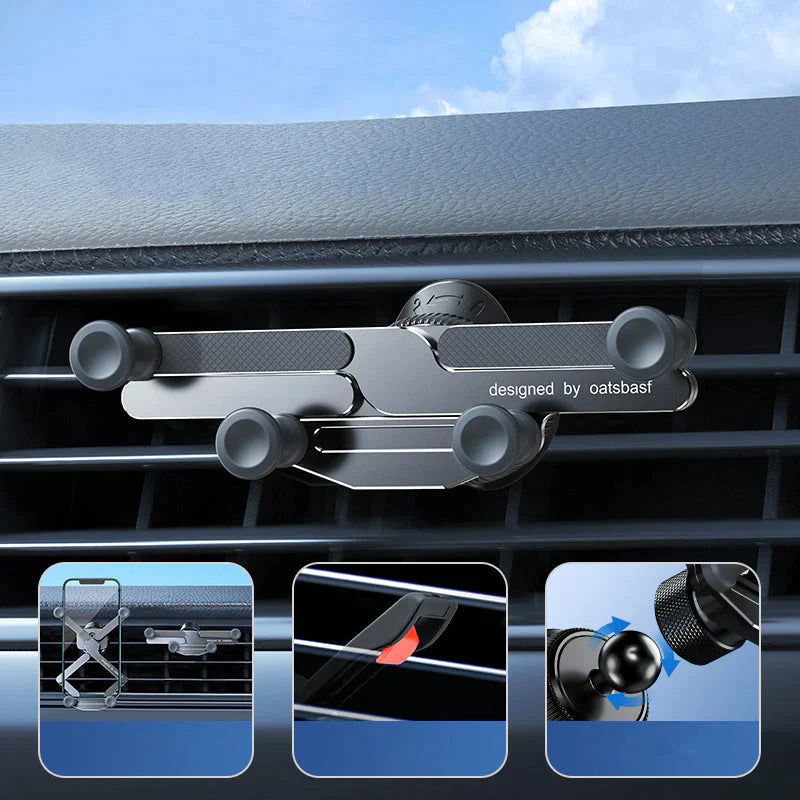 Sleek Car Phone Mount with 360-Degree Rotation