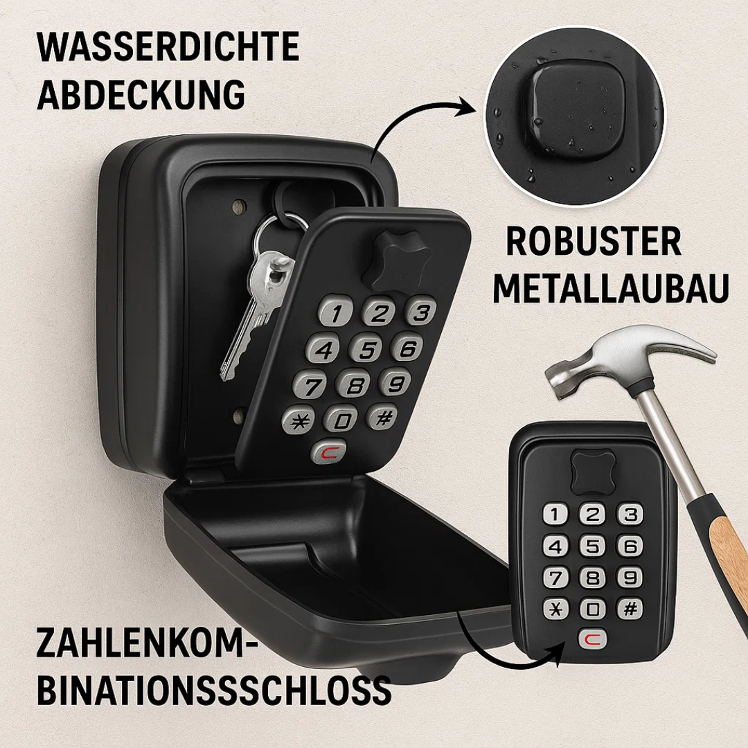 Weatherproof Key Box for Outdoor Use – Wall-Mounted Security Storage