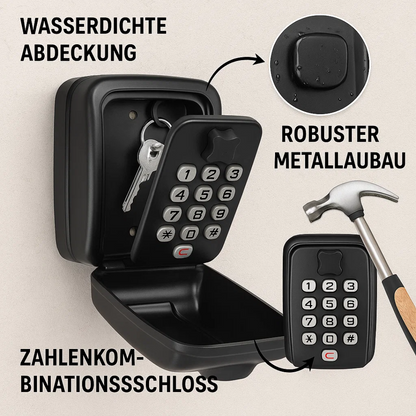 Weatherproof Key Box for Outdoor Use – Wall-Mounted Security Storage